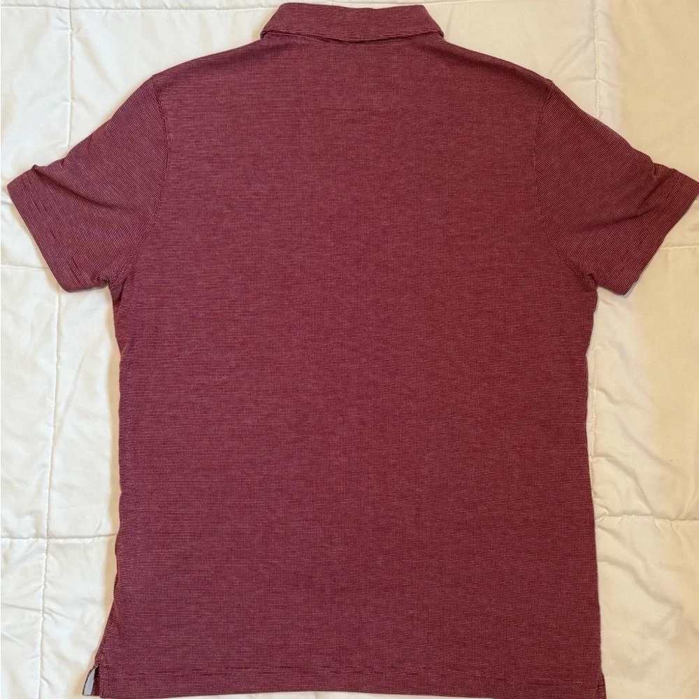 Banana Republic Luxury Touch Polo Shirt L Burgundy Maroon Soft Pima Cotton